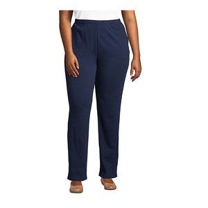 NWT Lands End Women's Elastic Waist High Rise Pull-On Chino Pants 16 35/36W $55